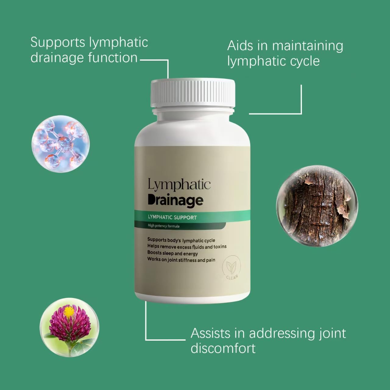 Drenaggio linfatico – Supporta gonfiore, equilibrio dei liquidi e benessere linfatico quotidiano – Per un assorbimento rapido, potenziamento immunitario, Vegano