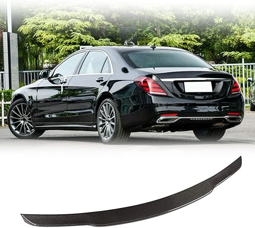 MCARCAR KIT Alerón de maletero de fibra de carbono para Mercedes Benz S Class W222 Sedan 2014-2019 S400 S450 S500 S550 S560 S600 S63 S65 AMG Tapa