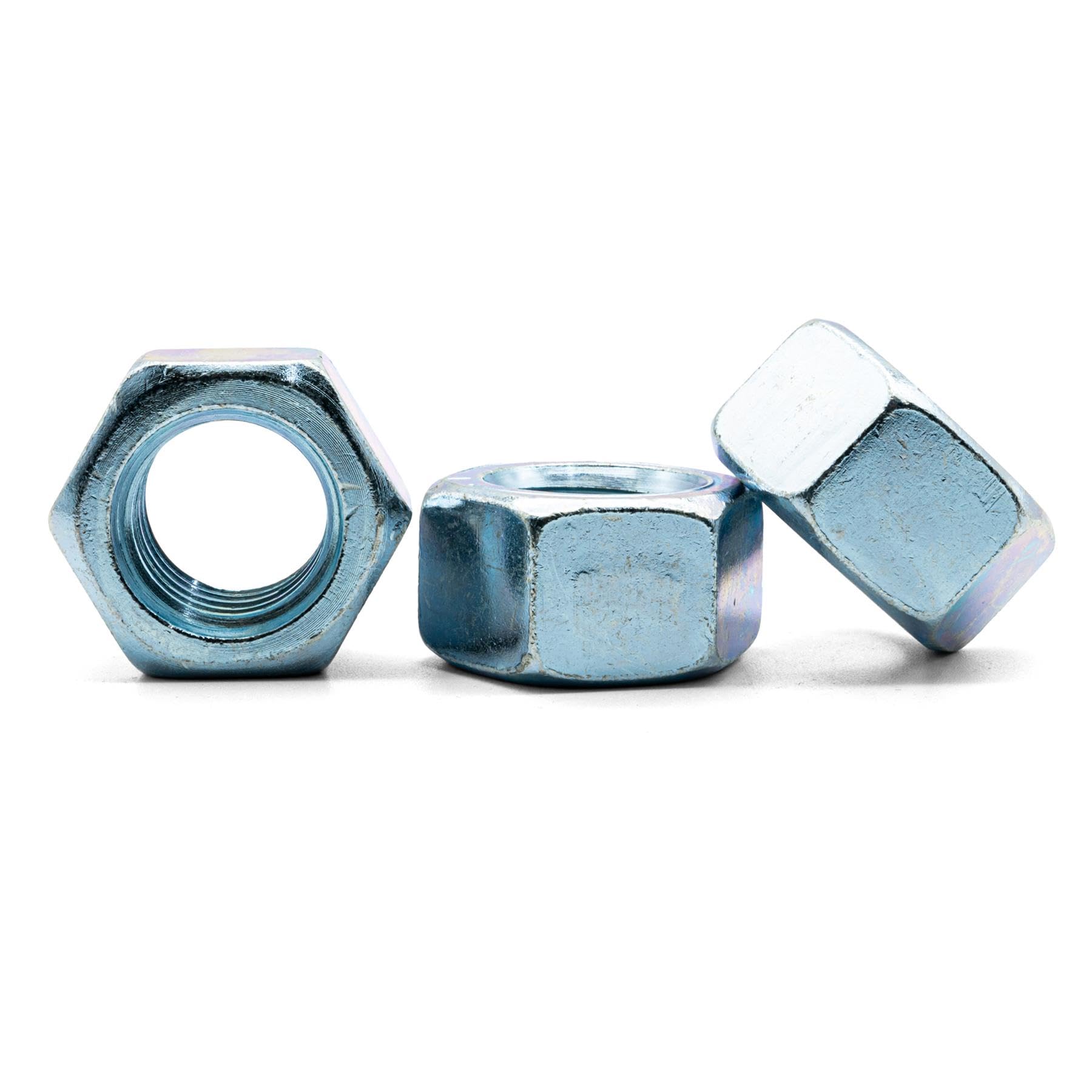Hippo Hardware 5/8" - 11 TPI UNC Hex Nuts Bright Zinc Plated BZP Imperial Coarse Thread Hexagon Nut Grade 1 Steel (Pack of 30)