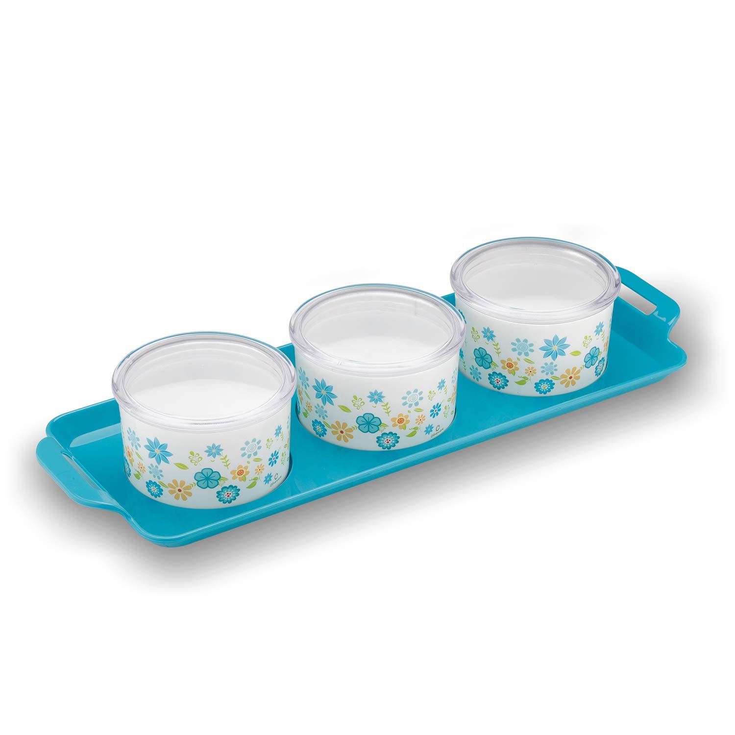 Oliveware Venice Dry Fruit Container Tray with Airtight Lid, BPA Free, for Snacks & Dry Fruits, 3 Containers (350ml) Each - Blue (B07XN84DRP) Amazon Price History, Amazon Price Tracker