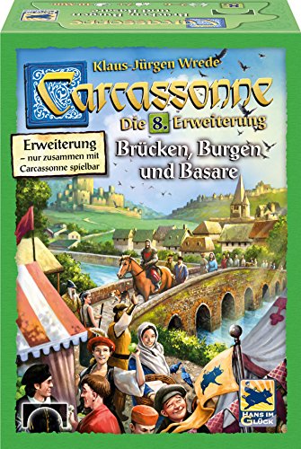 Hans im Glück SSP48267 Carcassonne: Brücken Burgen und Basare Strategiespiel, grün Cover