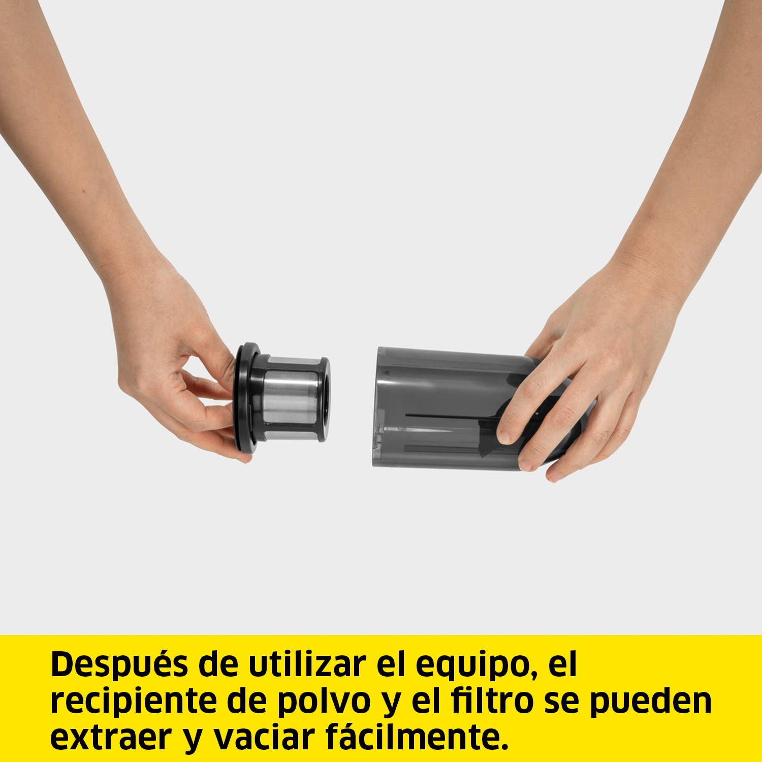 KÄRCHER Aspiradora de Mano CVH 2-4 a batería, compacta para Uso rápido, Capacidad depósito: 0,15 l, Peso: 0,59 kg, Incl. Boquilla para Ranuras 2 en 1