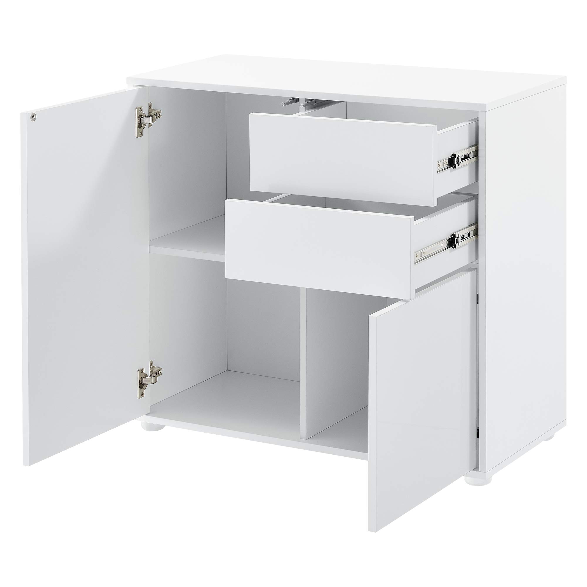 Libreria Con 2 Cassetti KOMFOTTEU 75x40x156cm - Mobile Multiuso Per Soggiorno/Ufficio - Grigio