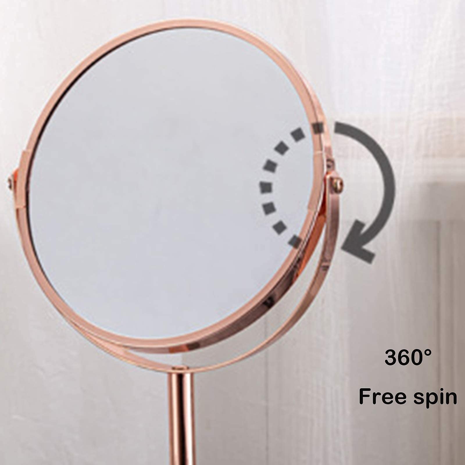 EYARA Miroir Coiffeuse 1x/7x Grossissant LED Miroir De Maquillage, 8" Miroir De Table Double Face, 360° Rotation, 3 Modes D'éclairage, USB Rechargeable