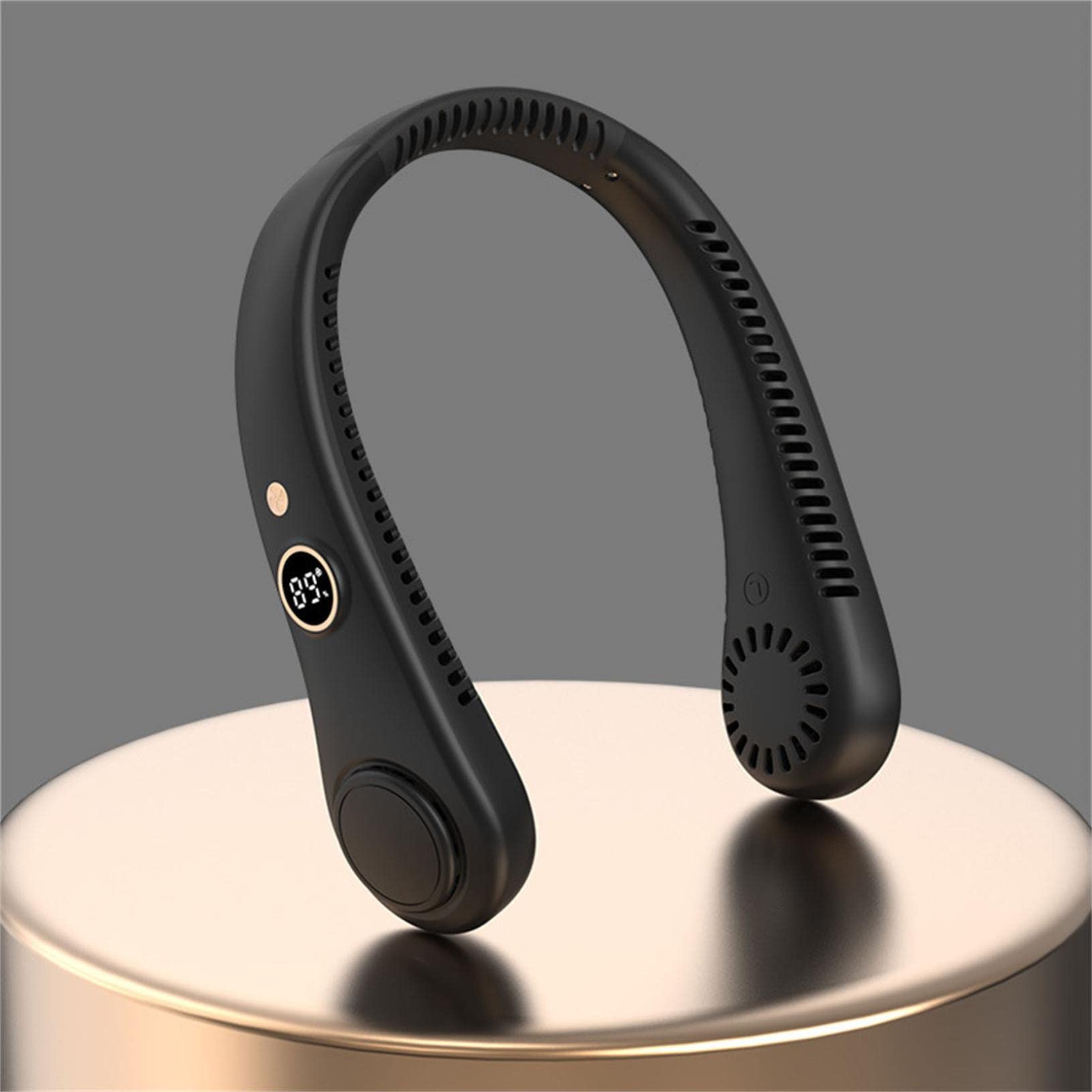 Onyxtron Portable Neckband Fan Hands Free Bladeless Fan Cooling Personal Fan 3 Speeds Adjustment Headphone Design, Rechargeable, USB Powered Neck Fan for Home Office Desktop and Travel (B0C5KF7CYX) Amazon Price History, Amazon Price Tracker