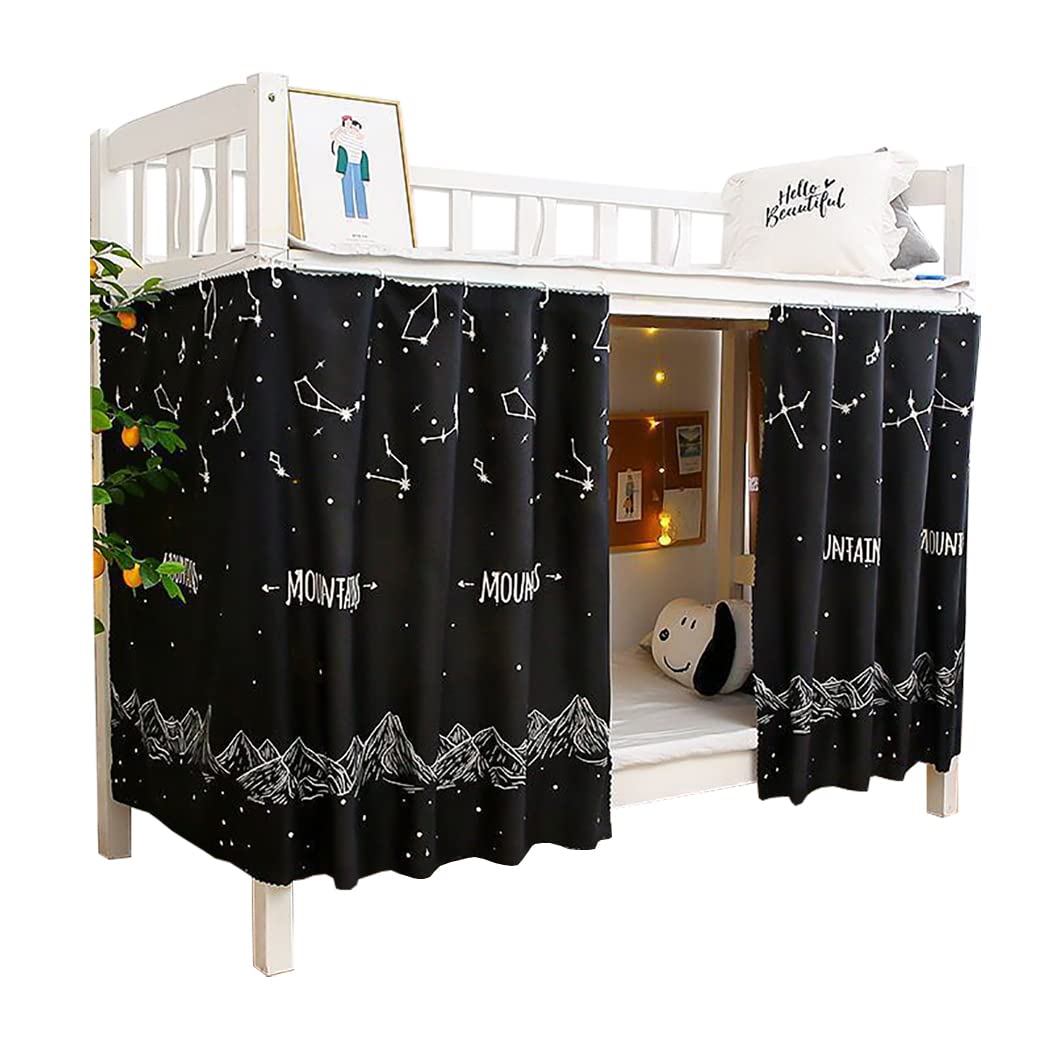 Teanea Bottom Bunk Bed Curtains Privacy Cloth Underbed Curtains for Low Loft Bed Twin, 2 Panels, Mountains