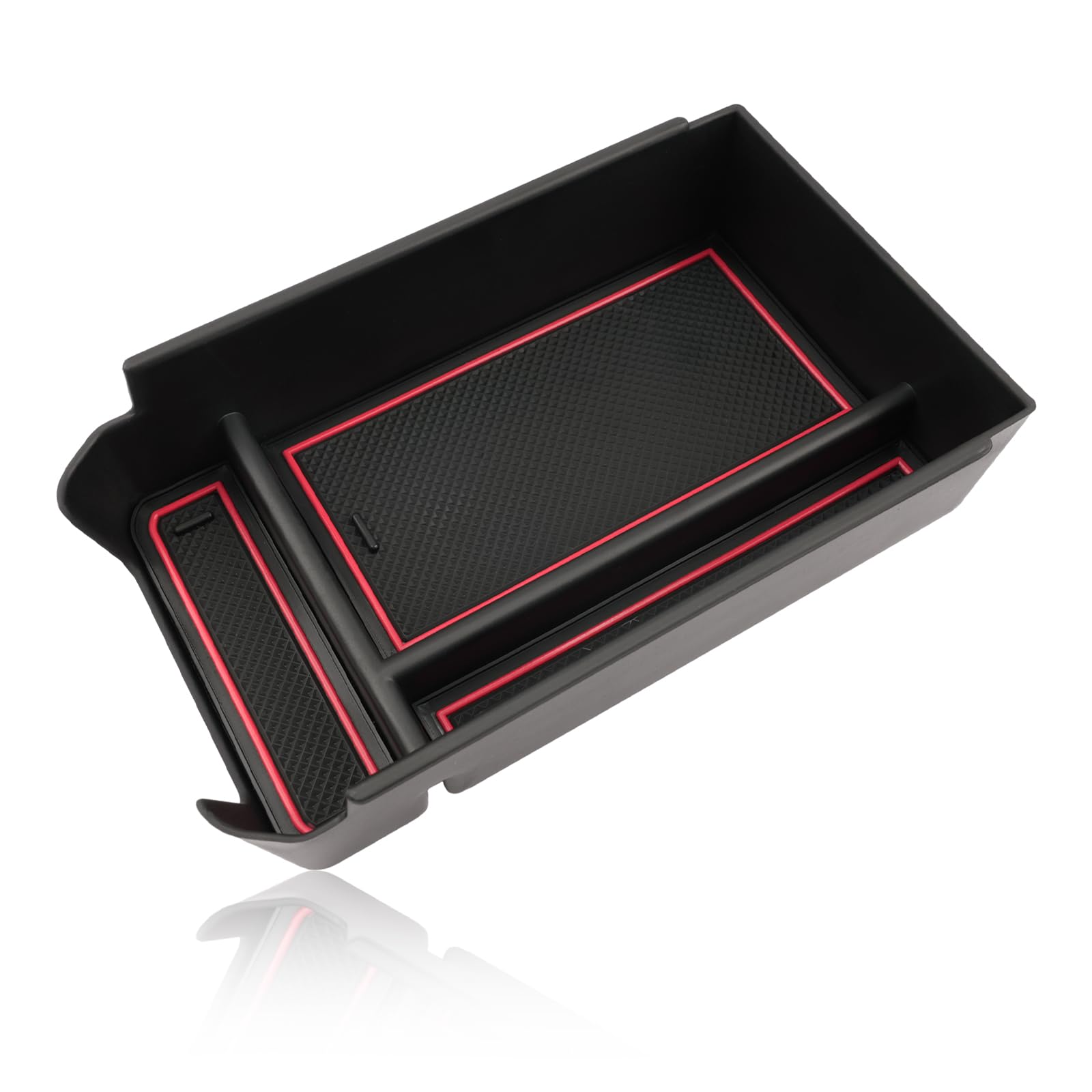 GAFAT Compatibile con Mercedes-Benz GLC X254 2023-2025 2026 Contenitore Portaoggetti per Console Centrale, GLC 2025 Organizer Vano Portaoggetti Braccioli, Accessori GLC X254 (Rosso)