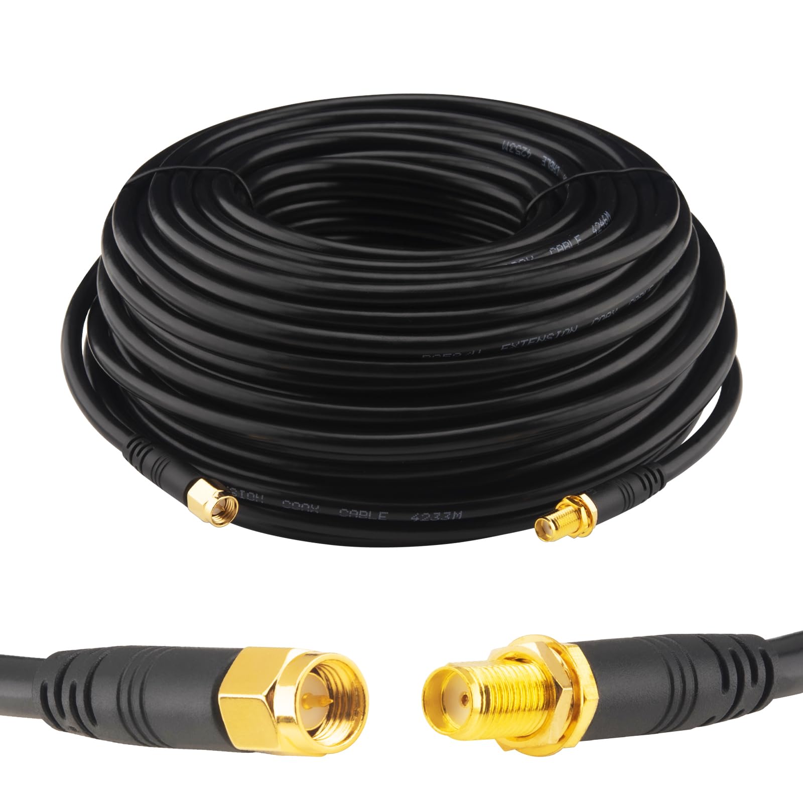 RG58/U SMA cavo 30M SMA maschio a SMA femmina cavo coassiale 50 Ohm cavo antenna SMA WiFi cavo cavo di prolunga WLAN per radio 3G/4G/LTE/GPS/RF/antenna WiFi/radio radio
