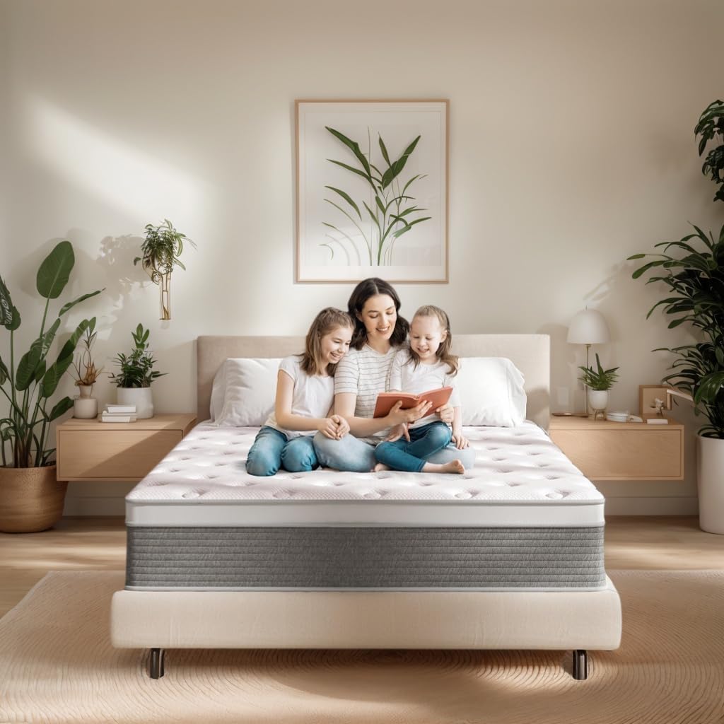 Twin XL Mattreess,12 Inch Medium Firm Twin XL Bed Mattress in a Box for Pressure Relief, Fiberglass Free & No Odor, CertiPUR-US