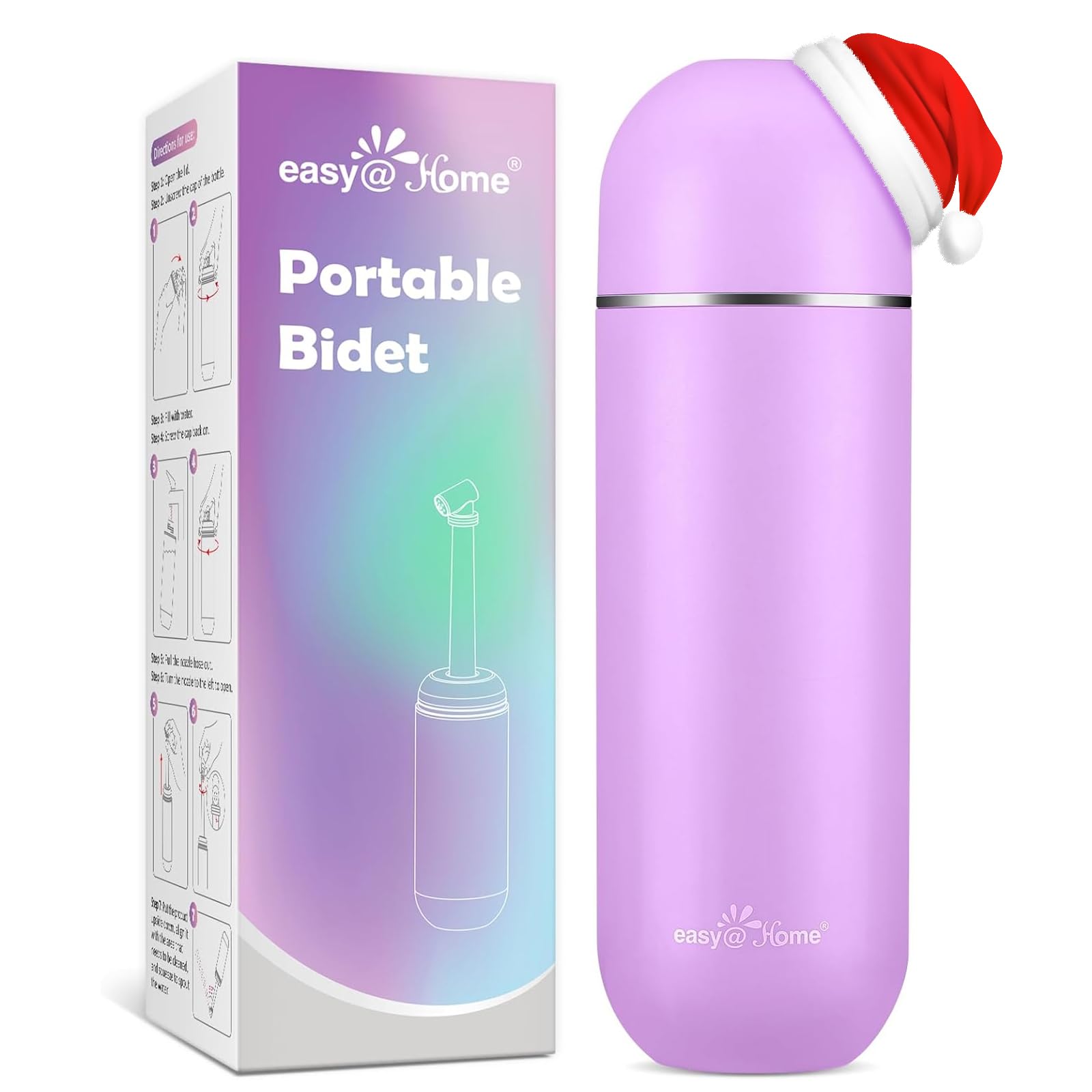 Easy@Home Peri Bottle: Portable Bidet for Postpartum Essentials - Bidet Sprayer with 380ml for Postpartum Care | Personal Hygiene | Women & Men | EPB-01 Pink