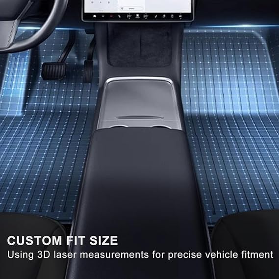Model y Floor Mats Cargo Liner for Model Y 2023 2022 2021,KEEPUP 5-Seat All Weather Custom Fit Car Interior Accessories TPE Cargo Liner Vehicle Trunk Mat (Not Compatible with 7-Seat Model)