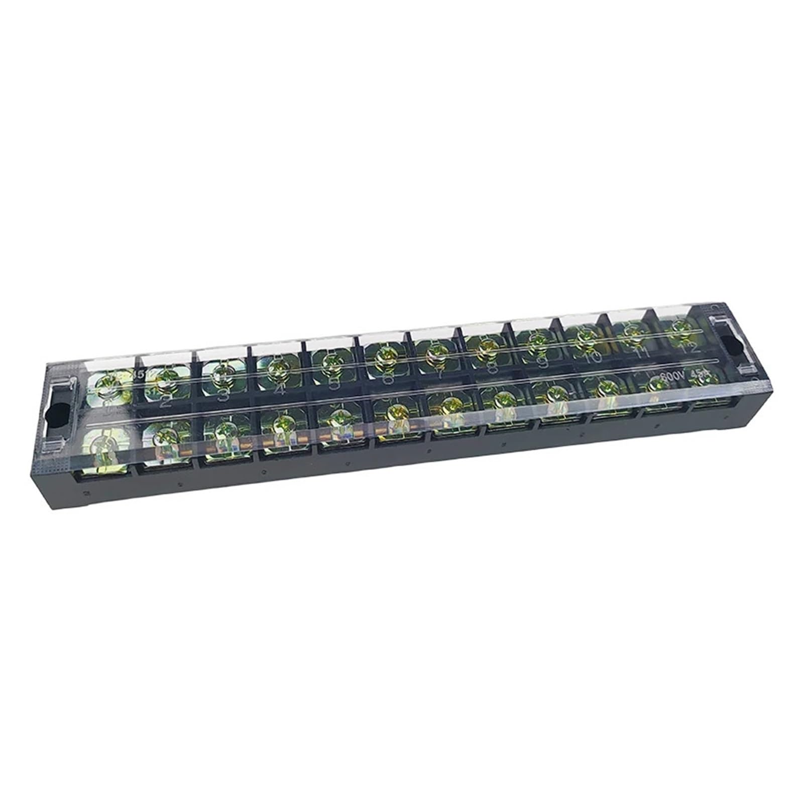Bornier à vis de barrière TB4512 45A 600V double rangée isolée