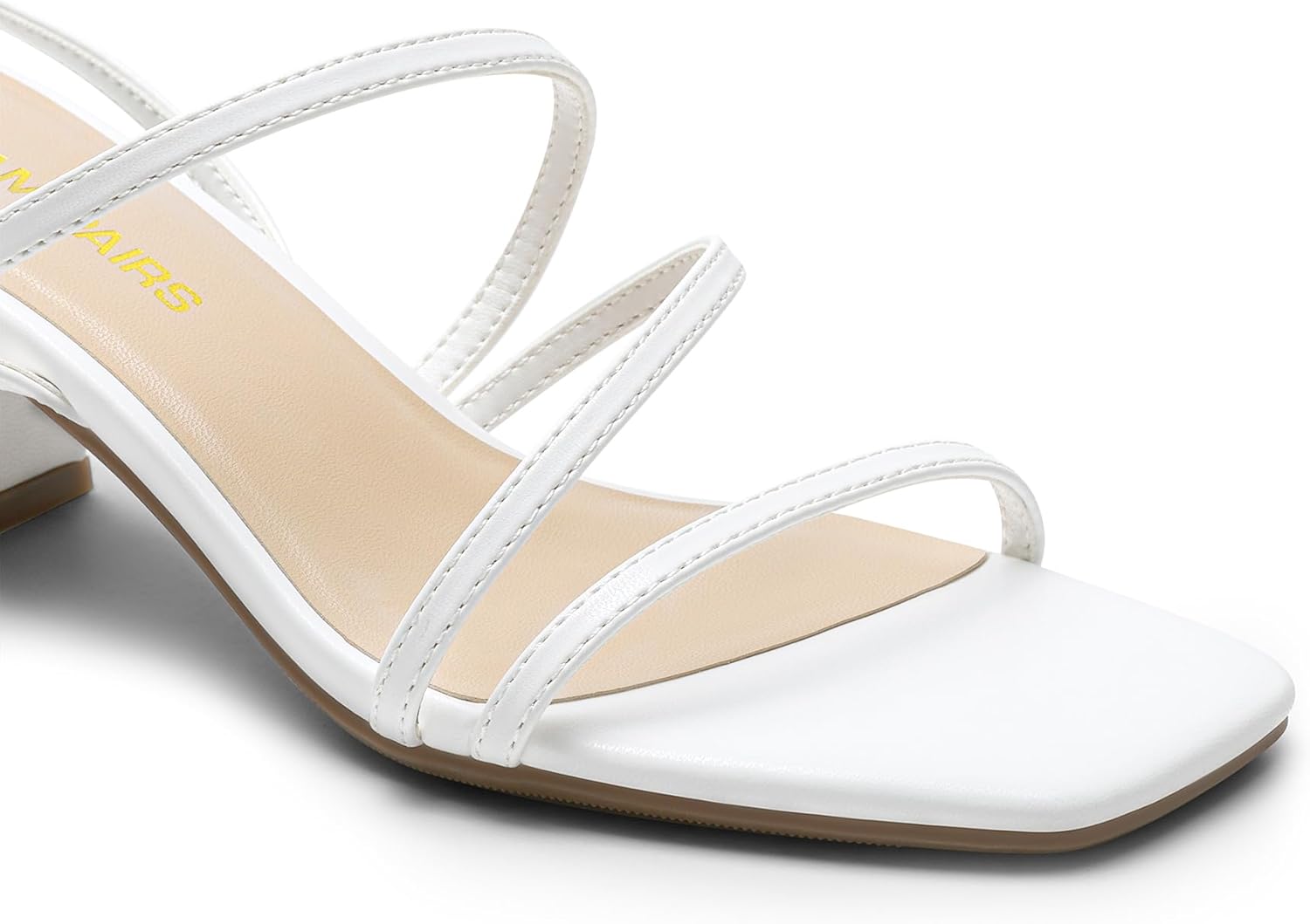 DREAM PAIRS Womens Block Heels 2 inch Strappy Square Toe Dressy Chunky Low Heeled Sandals for Party Wedding Evening - Image 3