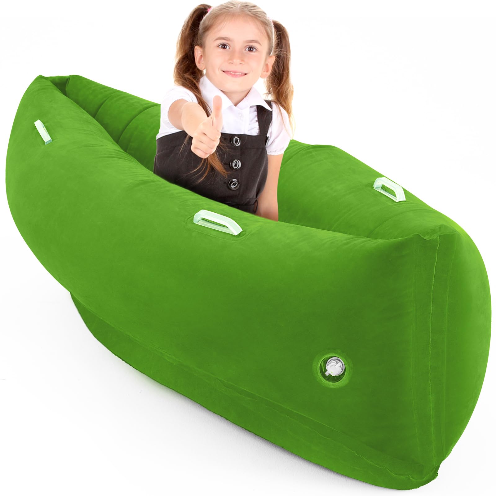 Namalu Extra Large 80/60inch Comfy Peapod Sensory Chair for Kids Gift for Christmas Reading Corner Inflatable Classroom Furniture Sensory Toys for