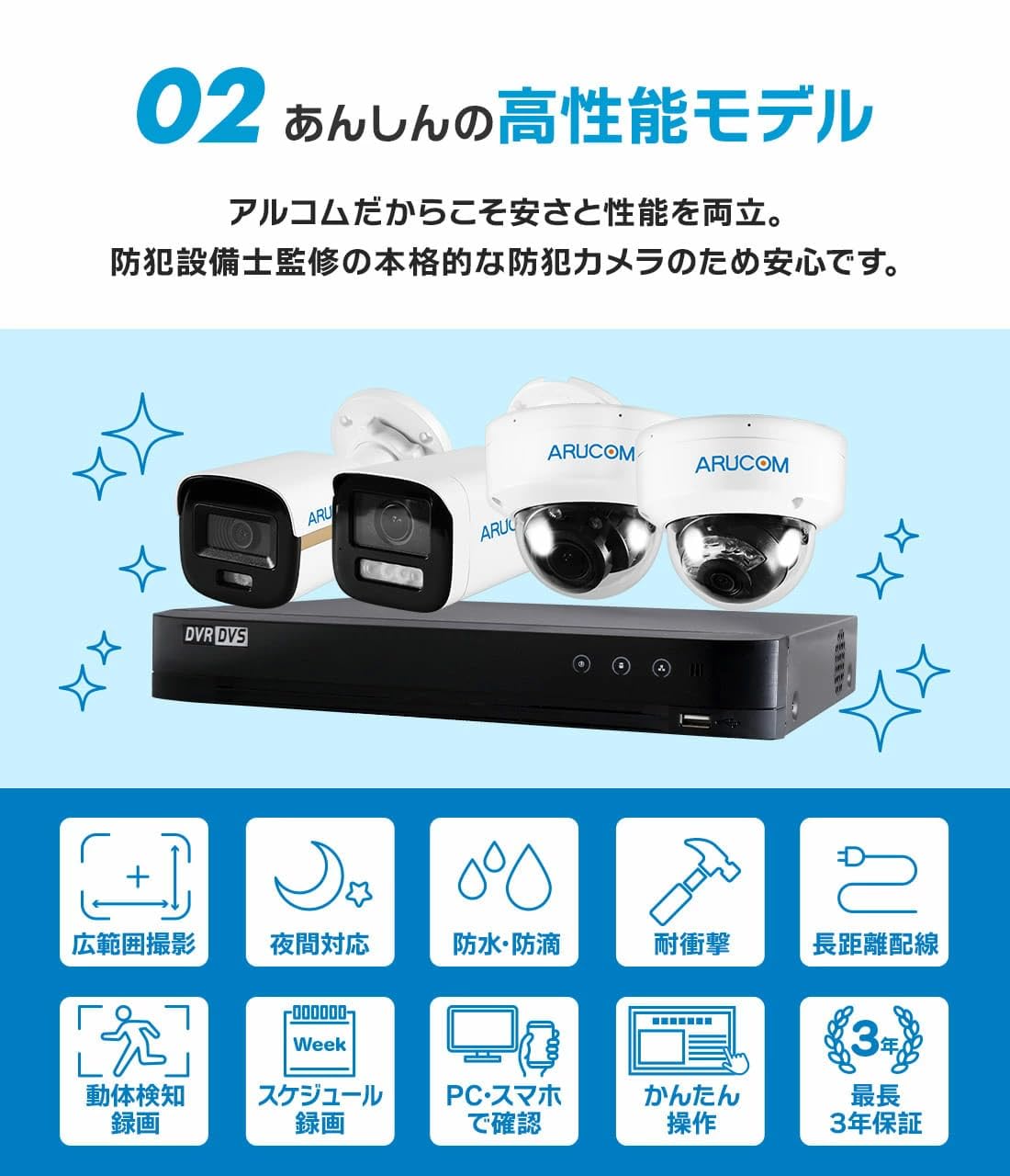 Amazon.co.jp: アルコム 【防犯のプロ防犯設備士監修】 防犯カメラ