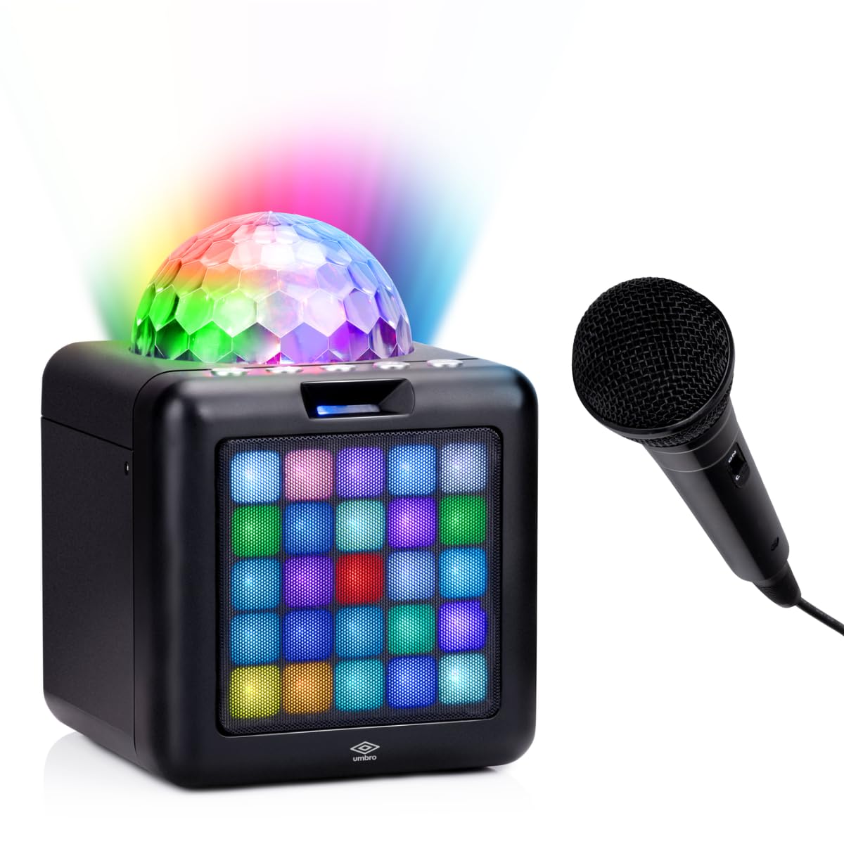 Edco Eindhoven B.V. Altoparlante Karaoke Bluetooth portatile con microfono e luci LED - per feste e karaoke