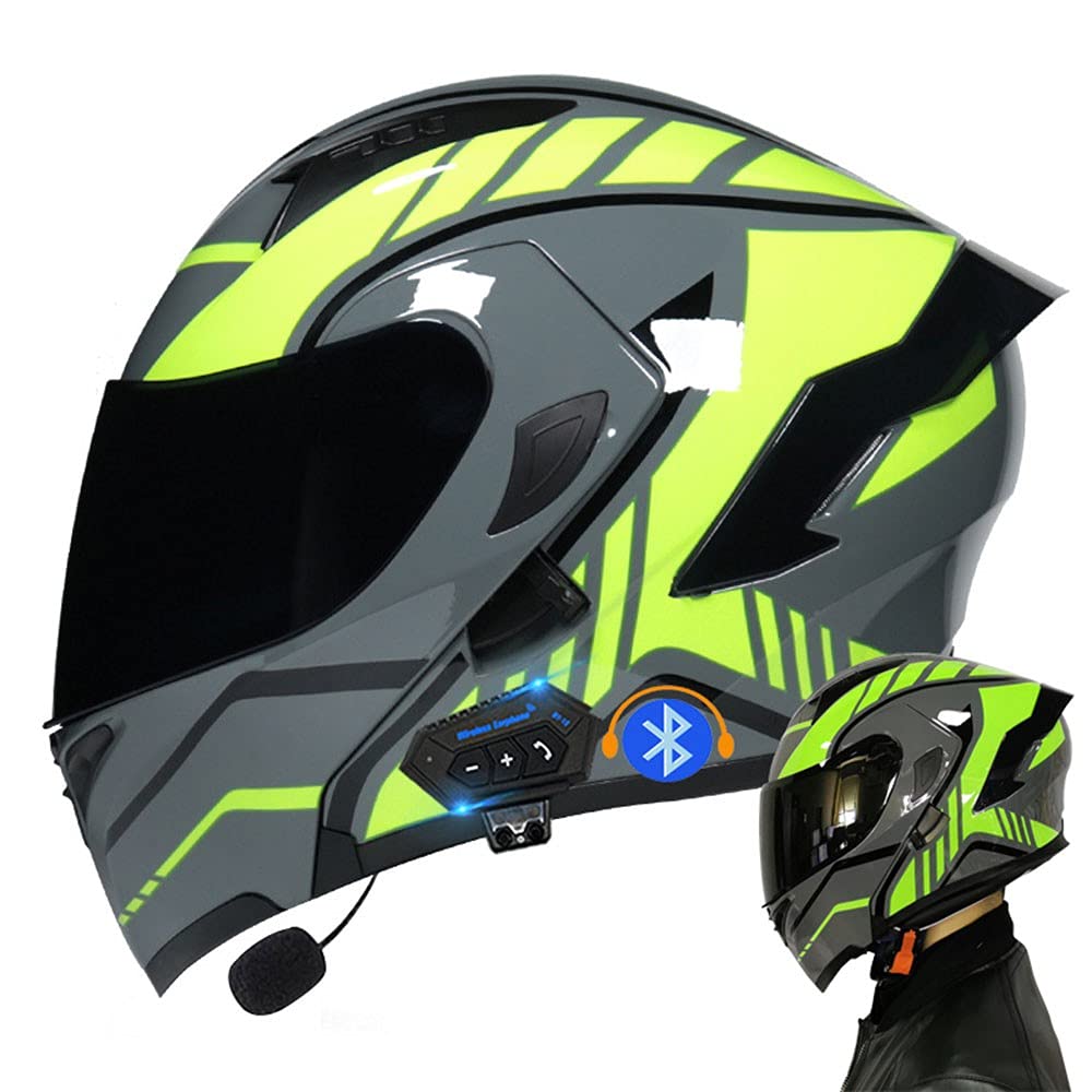CNNGU Casco De Moto Modular Bluetooth Integrado, con Doble Visera Cascos De Motocicleta, Casco Integral ECE Homologado, para Mujeres Y Hombres, Transpirable Y Cómoda — view 12