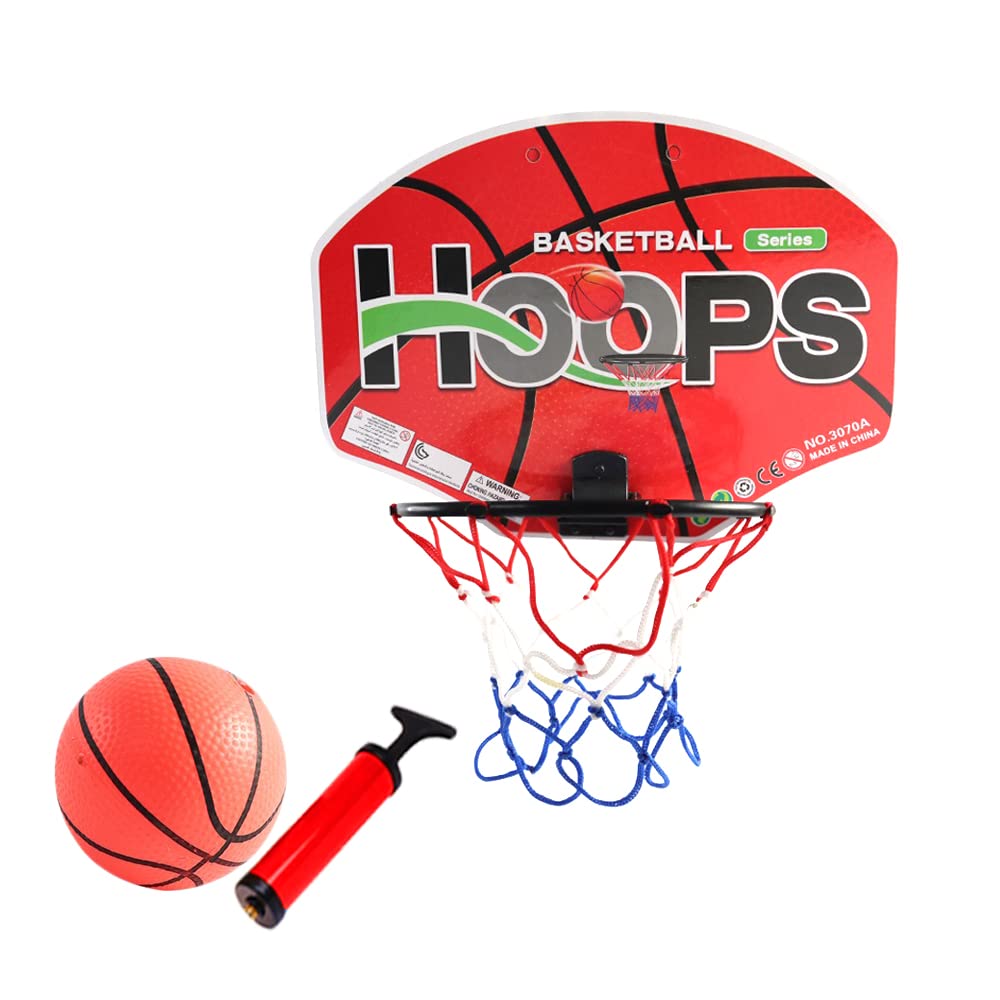 xwin sportseries Kids Basketball Hoop Set with Hard PVC Backboard with Ball -2 Hanger Hole Indoor Outdoor Basketball Set with Net Ball Portable Sport Toys for Kids Basketball Set Indoor Outdoor Hoop