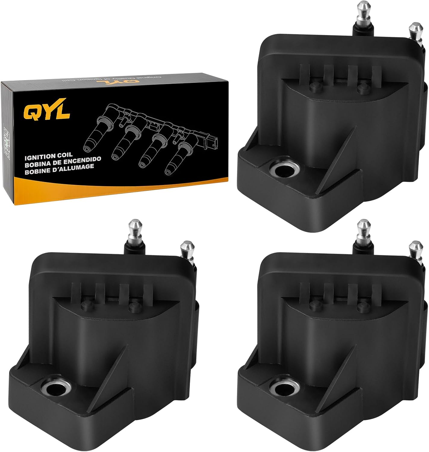 Ignition Coil set of 3 Compatible with Buick Cadillac Chevrolet Oldsmobile Pontiac Allure LeSabre Camaro Impala 88 98 Bonneville Firebird 3.8L V6 Replacement For 10467067 DR39 E530C D555 C849 5C1058