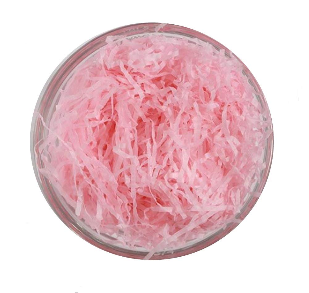 LIGHT/BABY PINK 50g GRAMS LUXURY EXTRA SOFT SHREDDED TISSUE PAPER HAMPER/GIFT PACKAGING FILLER - ACID FREE
