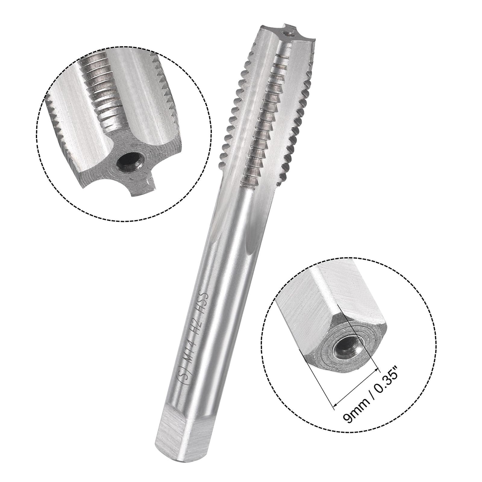 MACHSWON M14x2mm Metric Tap and Die Set,Machine Thread Screw Tap with Round Threading Die,Tap & Die Kit for Nut Screw Bolt Thread Repair - Image 4