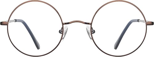 Miniatura 8 de Onrtry Gafas redondas de bloqueo de luz azul para mujeres y hombres lentes circulares transparentes con marco de metal