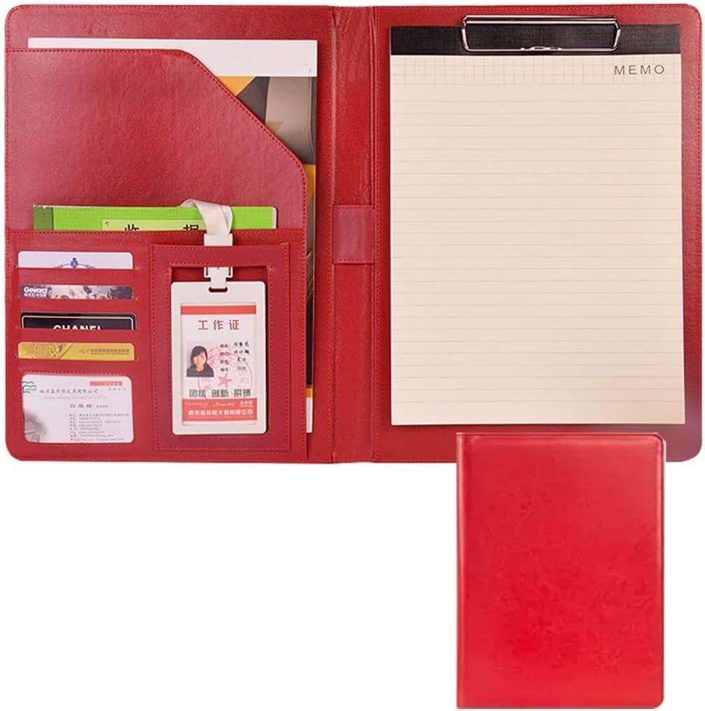 VHJdtE Folder, Organizer with Case W/Card Slots Folder for ID Cards Or Some Bills(Rood)