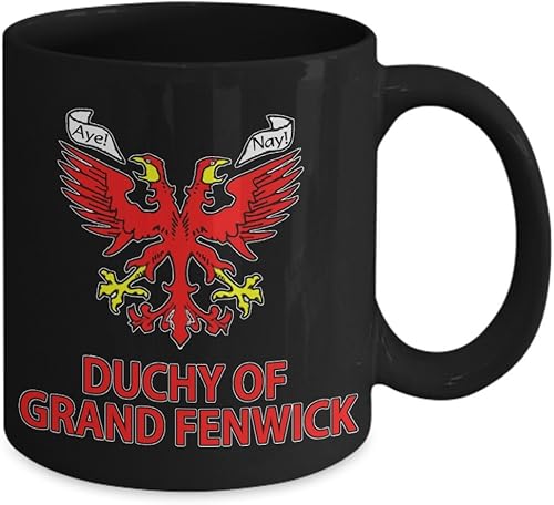 Miniatura 2 de El Ducado de Grand FenwickEscudo de armas, color negro 11Oz Taza de café
