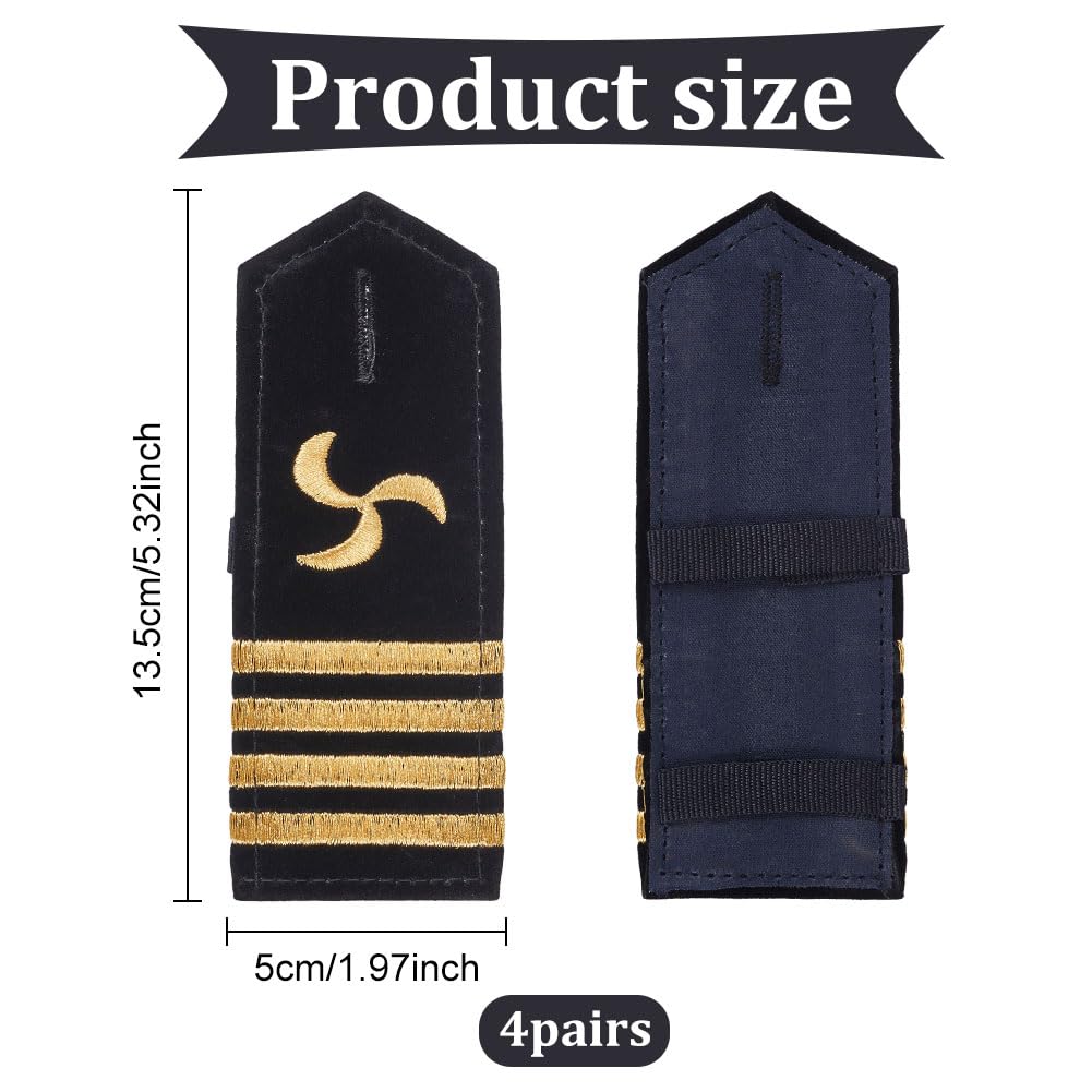 Spalline Da Pilota Professionali DRHOM - Distintivo Con Strisce Dorate Per Uniformi - Foto 5