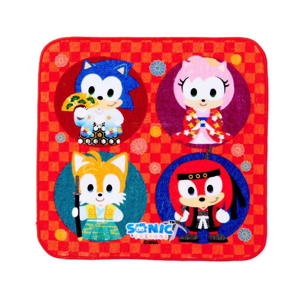 SEGA Fave SONIC & FRIENDS Hand Towel C (Sengoku Red) : Toys & Games