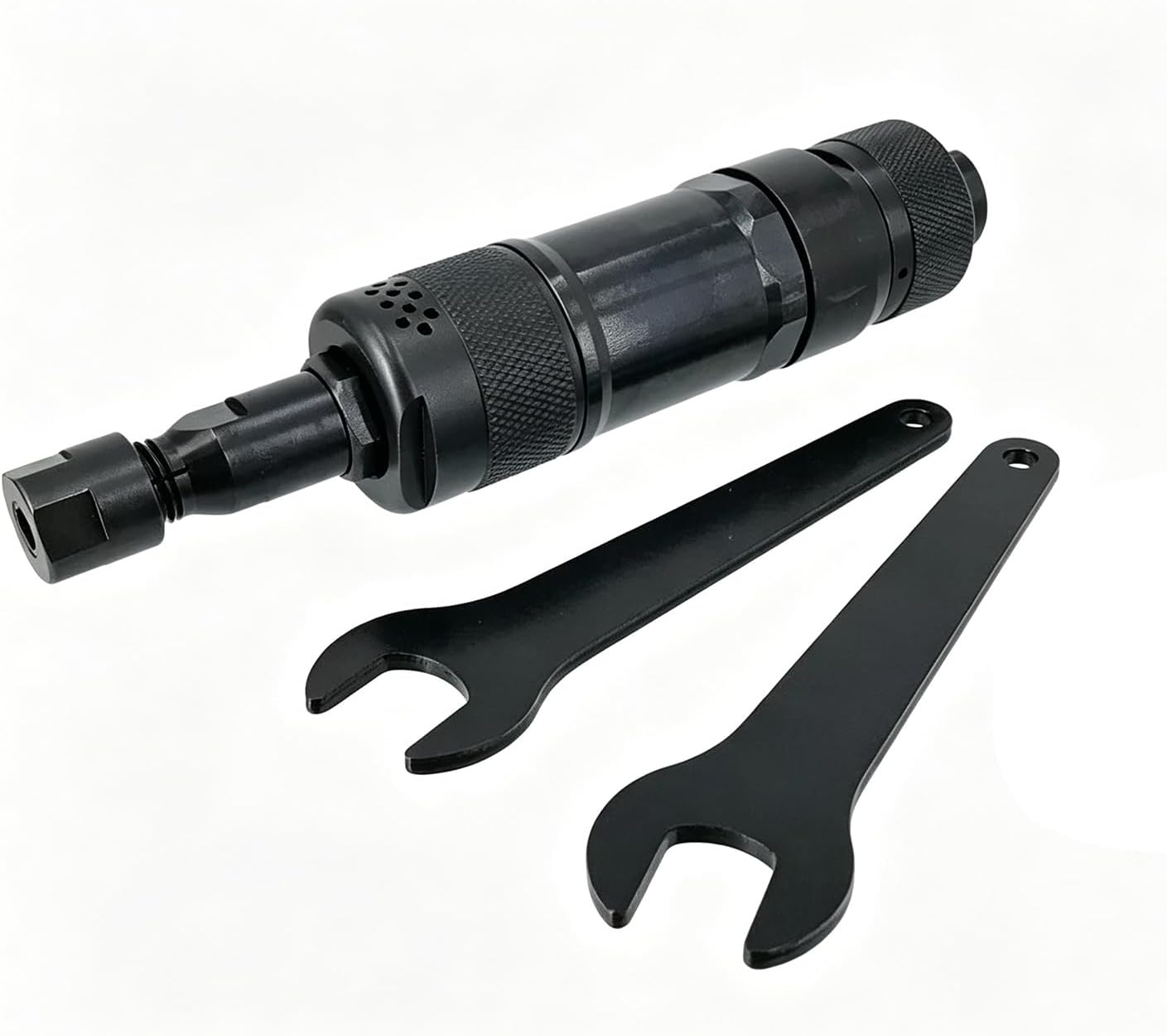 1/4" (6mm) Straight Air Die Grinder, 25000 RPM Heavy Duty Pneumatic Die Grinder, Industrial Rear Exhaust Air Powered Tool for Grinding, Deburring, Polishing, Cutting