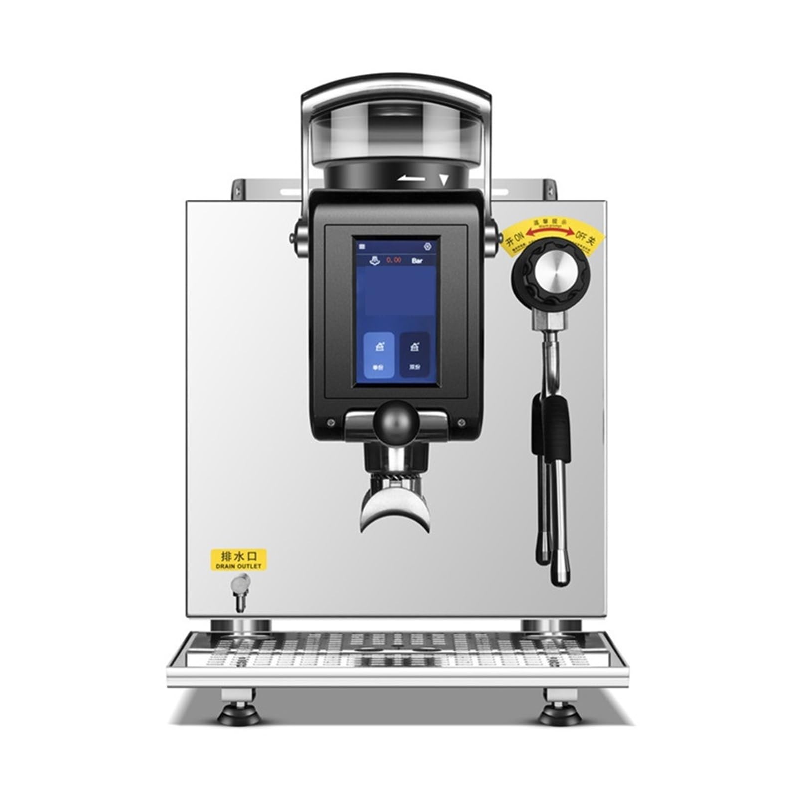 Macchina For Caffè Espresso Commerciale In Acciaio Inossidabile Touch Automatica Con Smerigliatrice Silenziosa Linea Di Alimentazione Del'acqua A Doppia Caldaia Funzionamento Silenzioso
