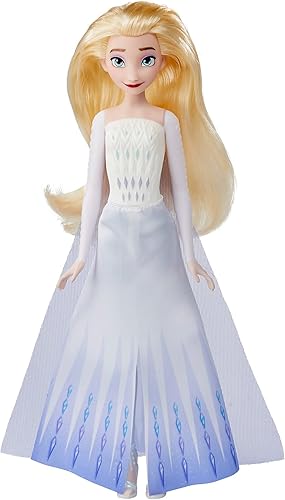 Miniatura 4 de Disney Frozen 2 Queen Elsa Shimmer - Muñeca de moda, ropa y accesorios extraíbles, cabello rubio largo, juguete para niños de 3 años en adelante