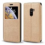 Custodia Flip in Pelle PU con Finestra Visibile e Chiusura Magnetica Invisibile Compatibile con Xiaomi Mi Mix 2, Protezione Totale