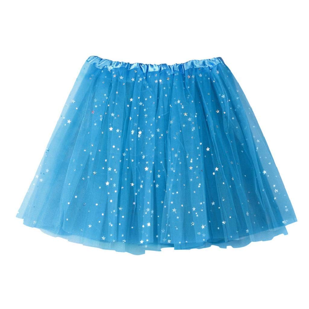 DEELINTutu Skirt for Womens, Pettiskirt Layered Fluffy Chiffon Pleated Gauze Short Skirt Gymnastic Adult Performance Tutu Dancing Skirt
