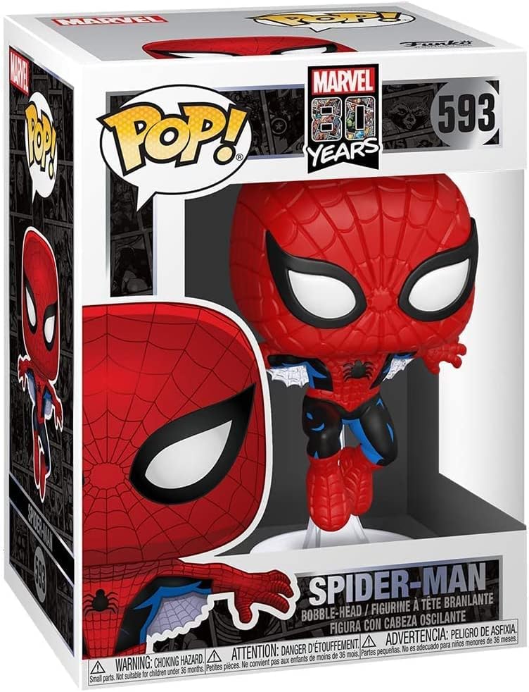 Miniatura 3 de Spider-man POP Marvel 80th - First Appearance Funko Pop! Figura de vinilo (con funda protectora compatible con Pop Box), multicolor, 3.75 pulgadas