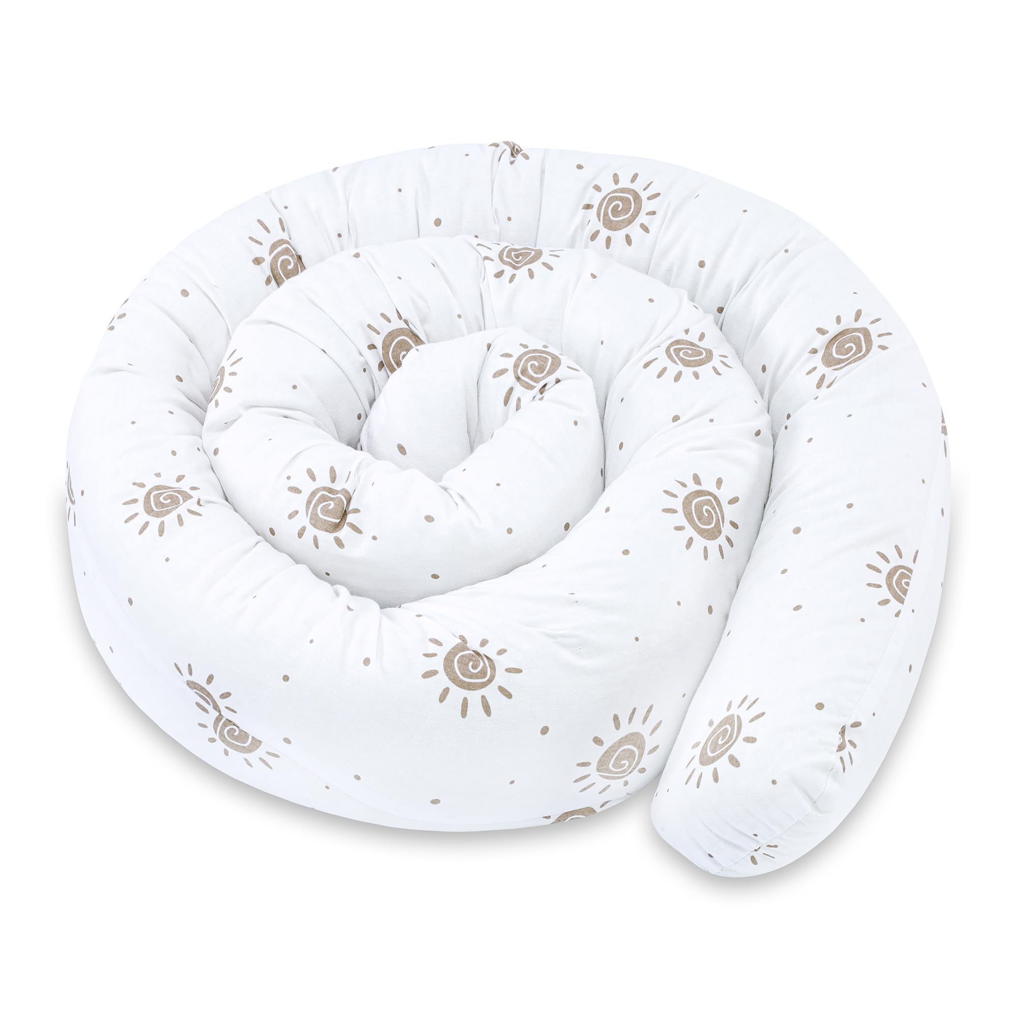 Totsy Baby Cuscino per dormire sul fianco, cuscino per il corpo del serpente 150 cm Cotone - cuscino per dormire lungo cuscino per collo cuscino per dormire sul lato Sole