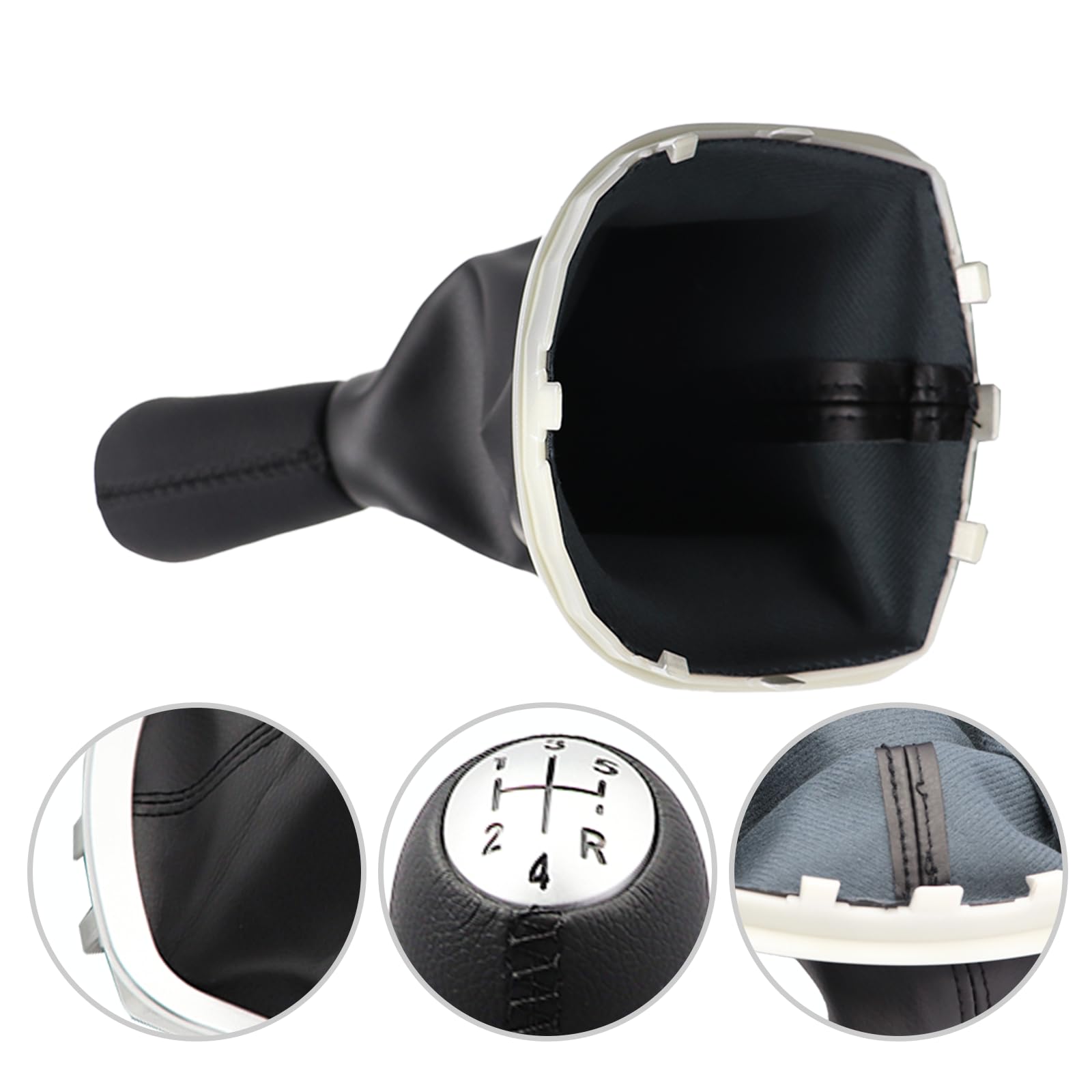 Pomello del cambio a 5 marce per Renault Clio III, Kangoo II, Twingo II, Espace IV con soffietto del cambio per 8200379961 8200393246 Clio III pomello del leva