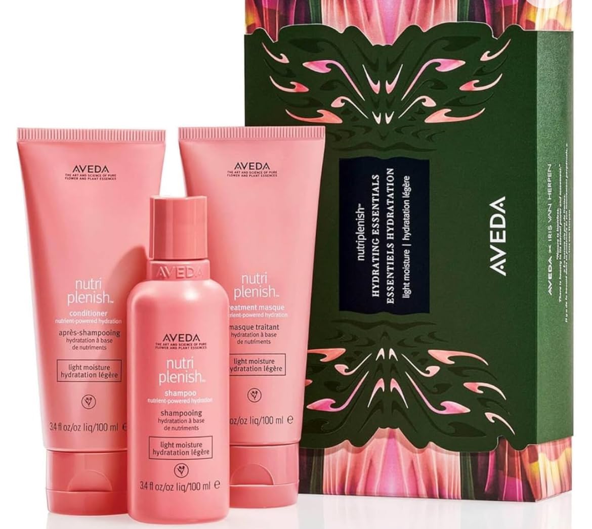 Aveda Nutriplenish Hydrating Essentials: Light Moisture (Shampoo, Conditiones & Treatment Masque), 1.13 Ounce (Pack of 3)