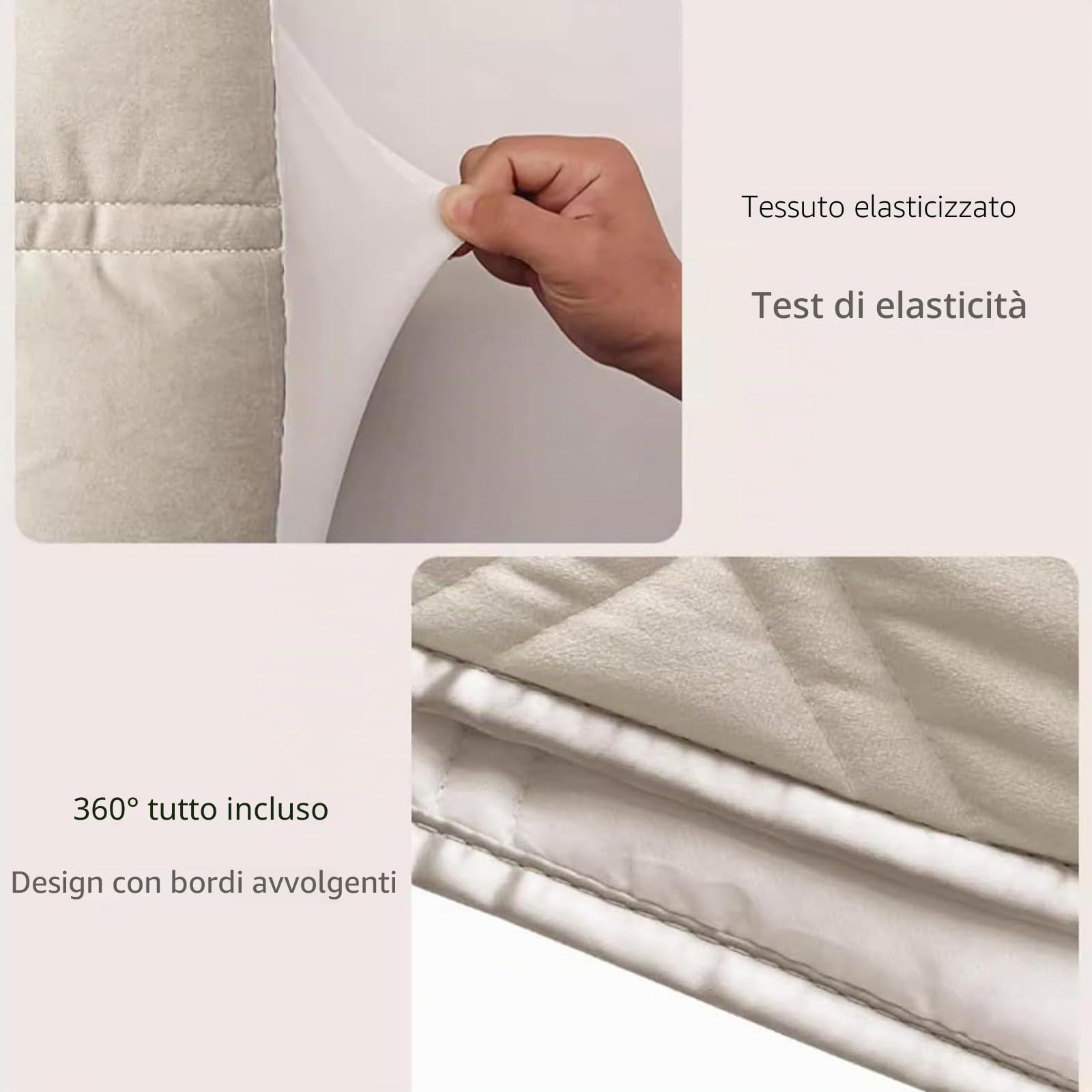 Copritestata Letto in Velluto Copritestata Copritestata Letto Singolo/Matrimoniale Elasticizzato Coprischienale Imbottito all-Inclusive