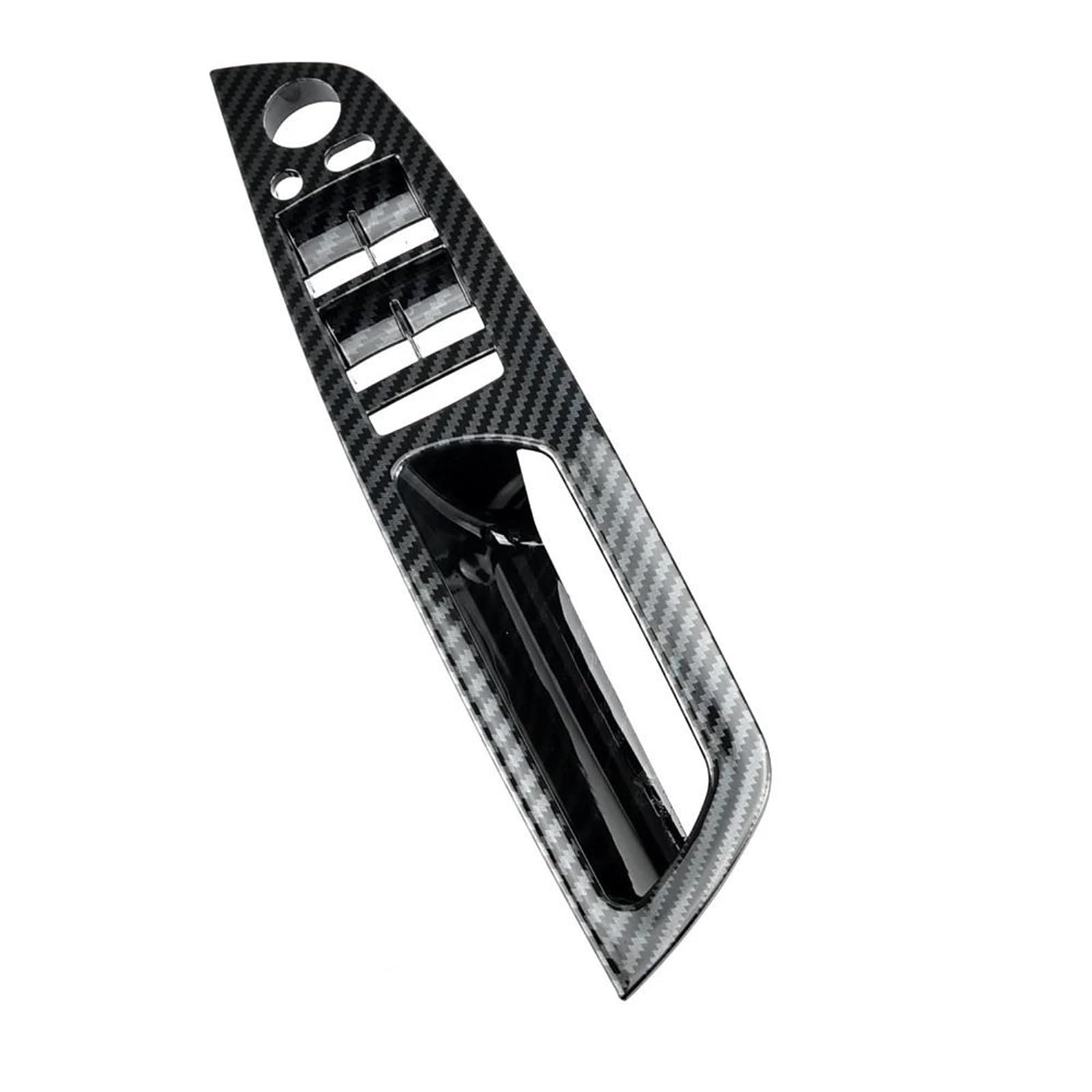 JTWMTY LHD RHD Car Interior Door Inside ABS Pull Handle Cover Trim for BMW X5 X6 E70 E71 E72 2007-2014(CarbonF-Left-Front)