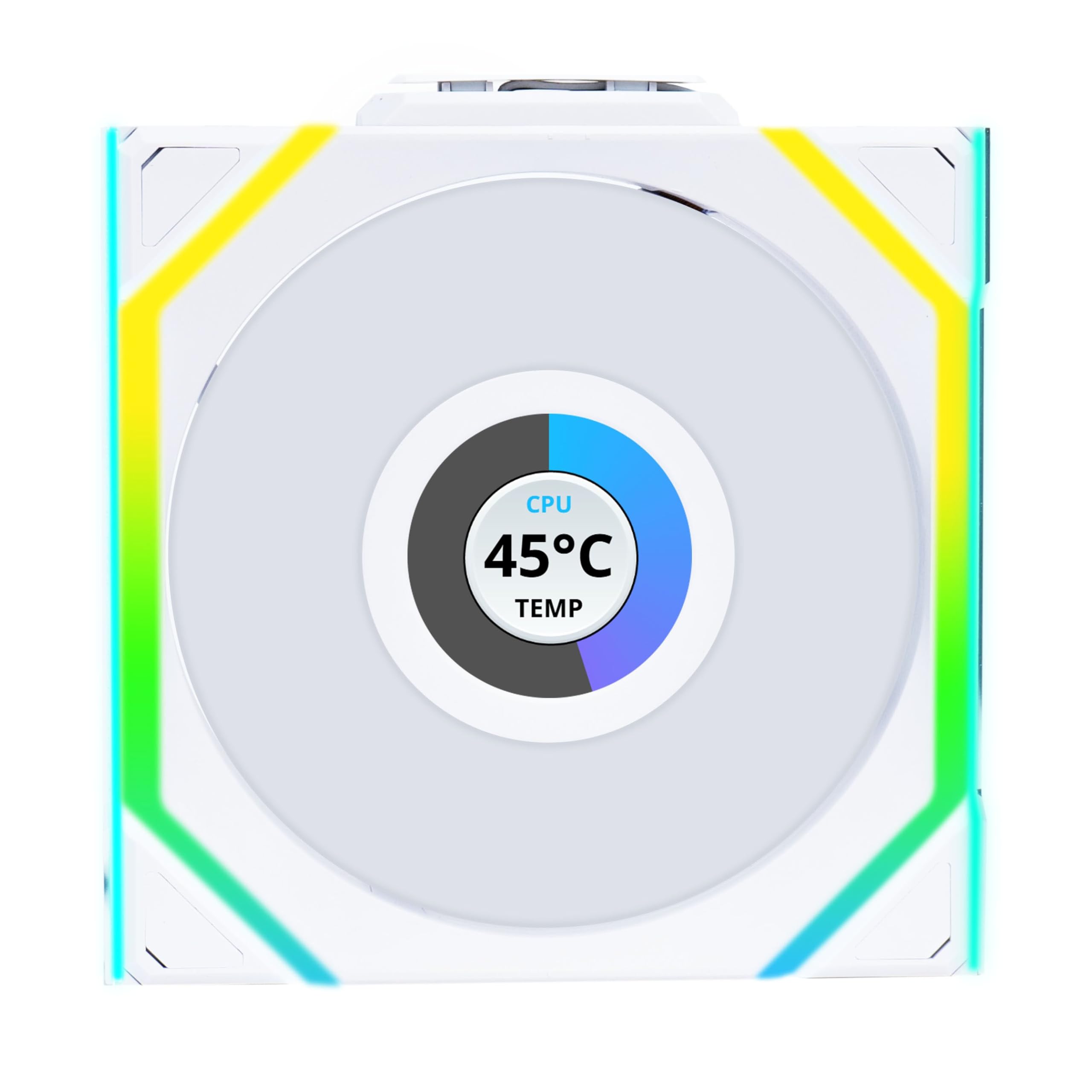Lian Li UNI FAN SL Ventilateur PC LCD sans fil 120 mm RVB – Ventilateur PWM – 40 LED ARGB – jusqu'à 1900 tr/min – Système à fente – Débit d'air élevé – Faible vibration – Silencieux