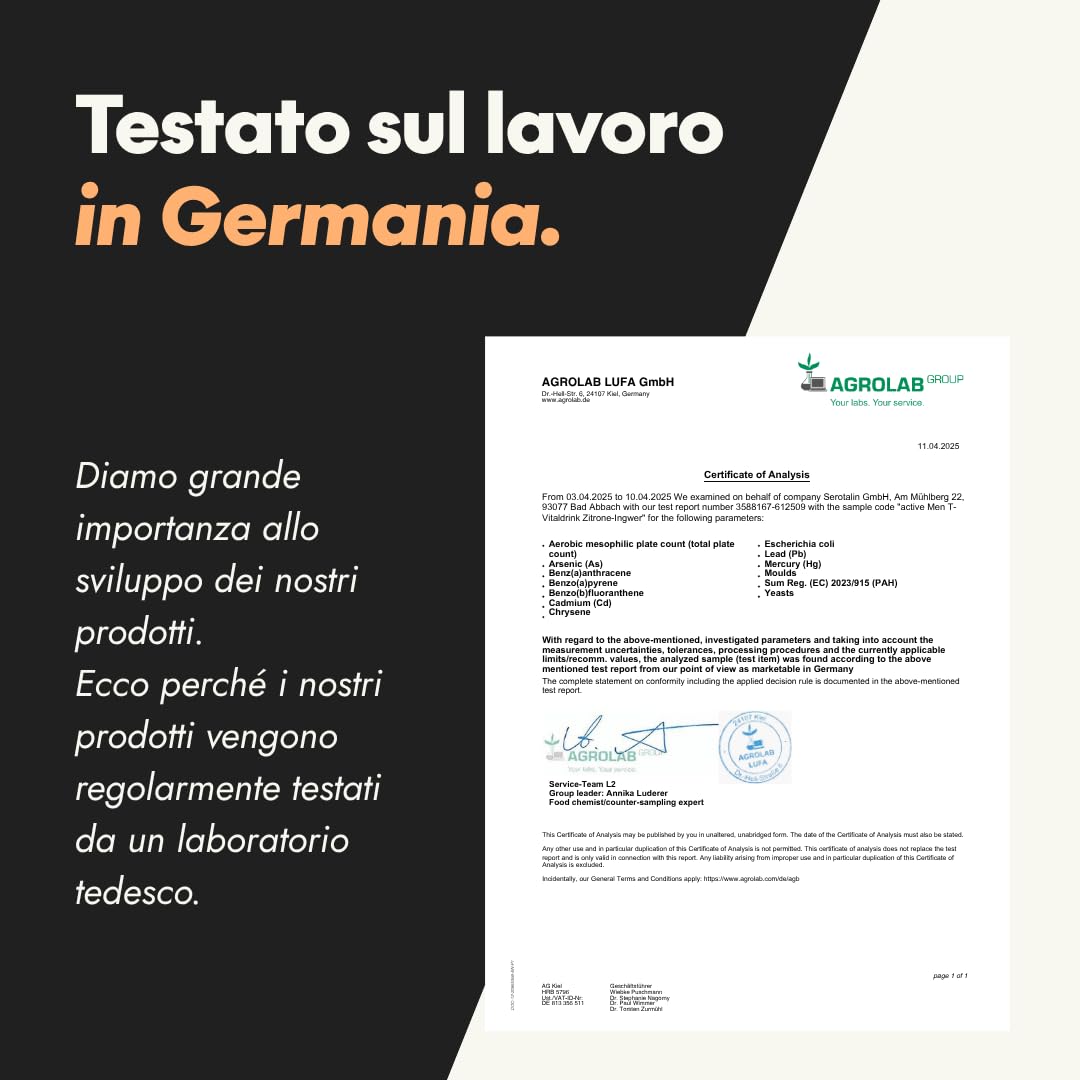 serotalin ACTIVE MEN Maca T-Capsule per uomini attivi | Fieno greco con Shilajit, L-Citrullina, Maca nera & Tribulus | Vegano & Made in Germany | 60 capsule