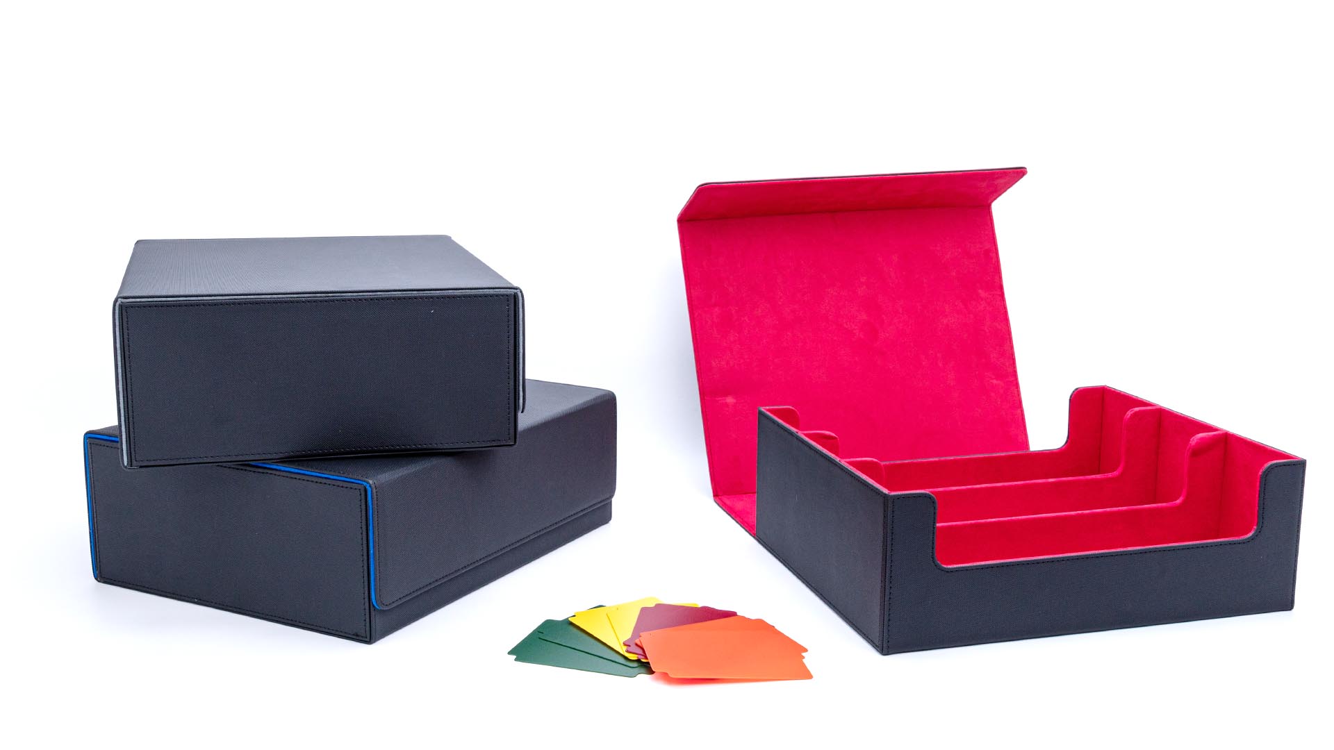 Boîte à Cartes Double Couche Tolesum Pour MTG Commander - 200 Cartes Avec Compartiment Dés, Bleu