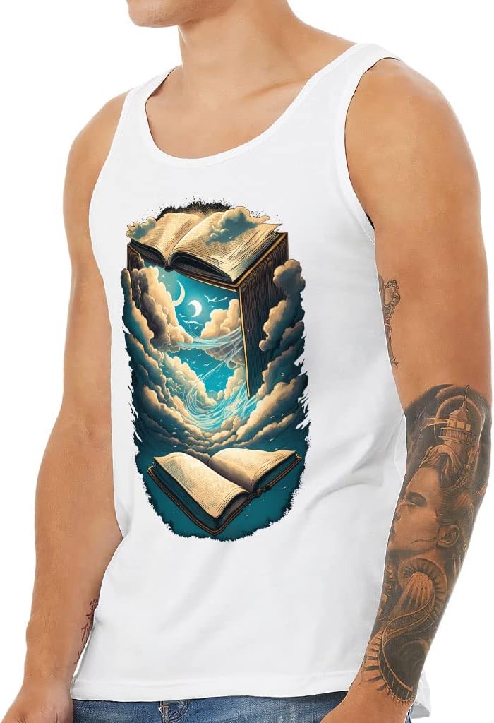 Book Design Tank - Beautiful Workout Tank - Sky Jersey Tank