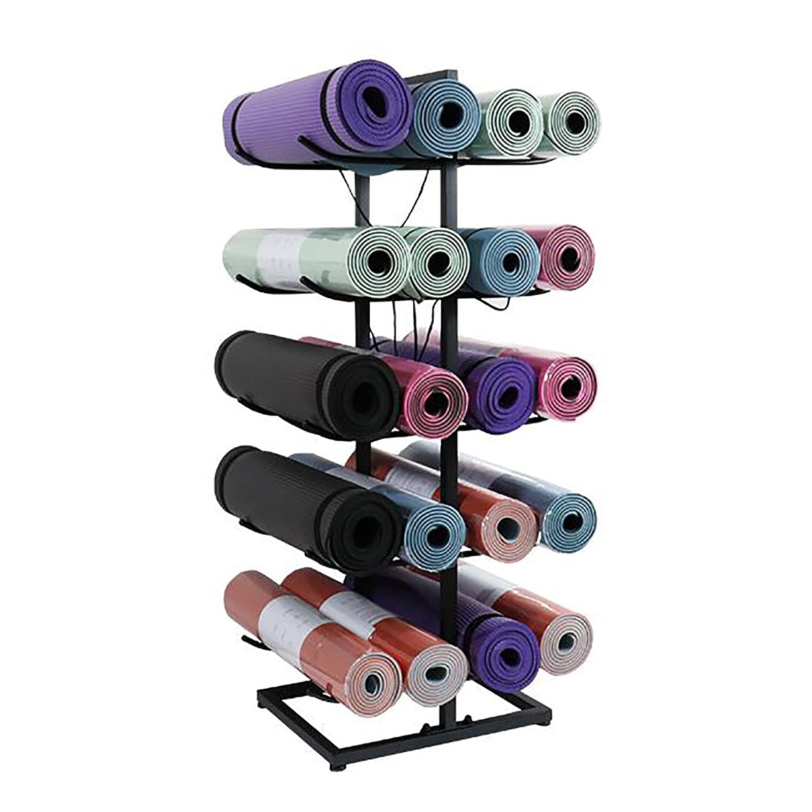 Support de rangement en métal pour tapis de yoga double face 5 niveaux