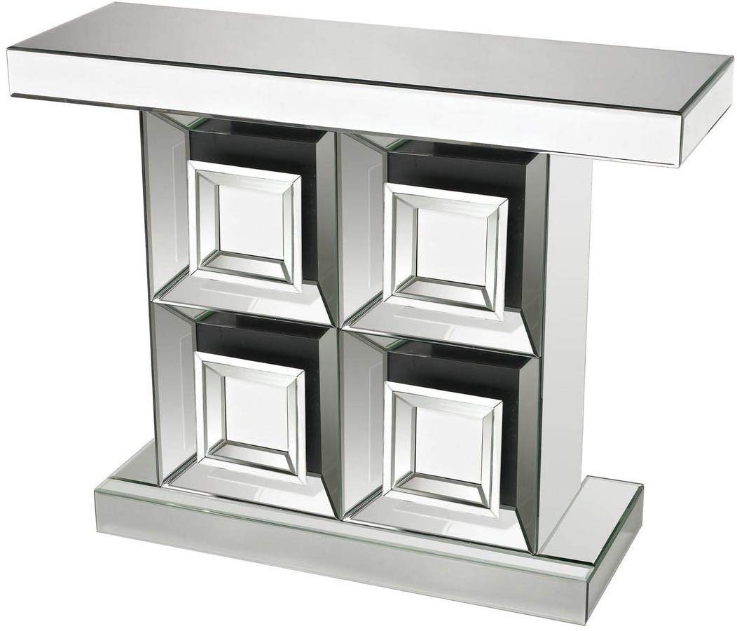 Design Silver Modern Mirrored Console Table Dressing Table Hallway Furniture