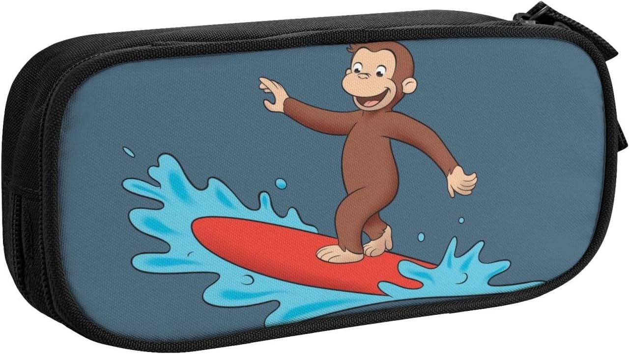 おさるのジョージ ペンケース 筆箱 大容量 筆入れ Curious George 文具ケース ペン袋 おしゃれ 大学生 女の子 かわいい 男の子 小学生 中学生 数量は多 高校生 お祝い プレゼント