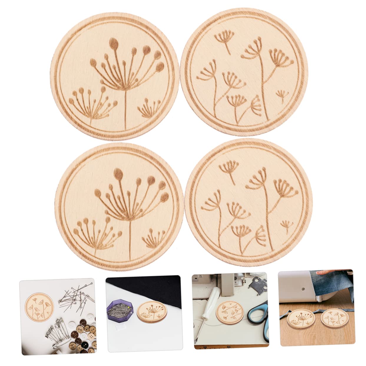 DIYEAH 16 Piezas Aspirador De Aguja Alfiletero Magnético Alfileteros Porta Agujas De Coser Organizador De Agujas De Coser Imanes Redondos Artesanías De Madera Bordado