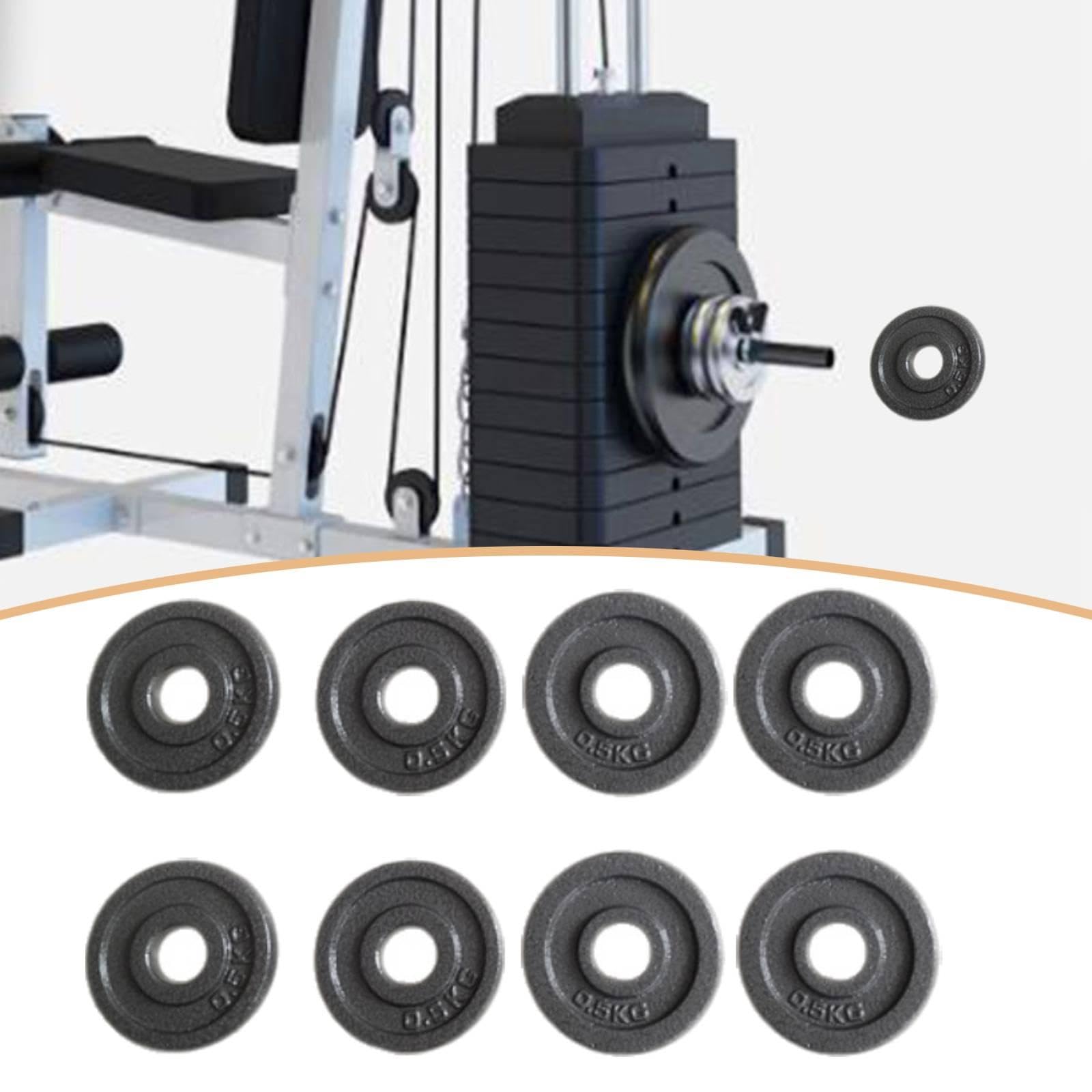 8 Stück Hantelscheiben Stangengewichte aus Training Discs für Kraftsportler Muskeltraining Heimtraining Und Fitnesscenter